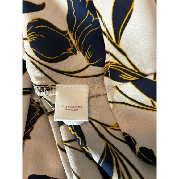 Lauren Conrad Womens Size M Floral Blouse Long Sleeve Tunic Top Shirt Flowy - Picture 6 of 6